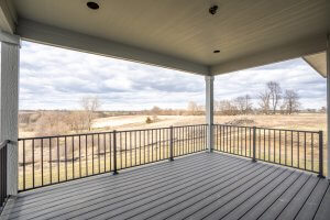 A picture of a balcony on a home built by Kruse Development.